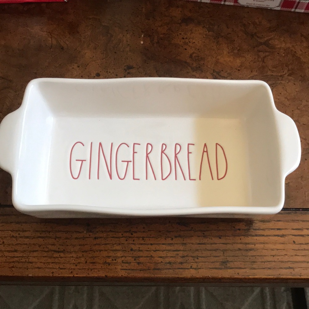 Rae Dunn Gingerbread dish- christmas red